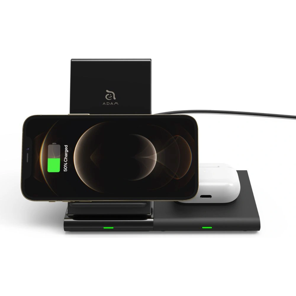 Hurtownia GSM - Bezdrátová nabíječka Adam Elements Omnia Q2X pro 2 zařízení (černá) - ADAM008BLK - {ean13} - Hurt