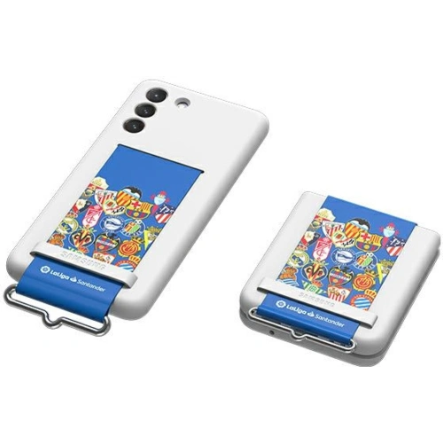 Pasek Samsung Galaxy S22/S22+ Plus/S22 Ultra GP-TOU021HOELW do etui Silicone Cover z paskiem Laliga niebieski/blue