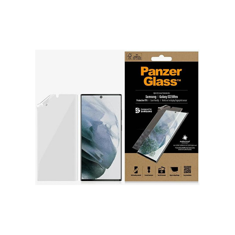 PanzerGlass Distributor - 5711724072987 - PZG011 - PanzerGlass TPU Samsung Galaxy S22 Ultra Case Friendly Antibacterial - B2B homescreen