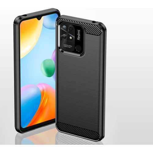 Etui Tech-Protect TPUCarbon Redmi 10C Black