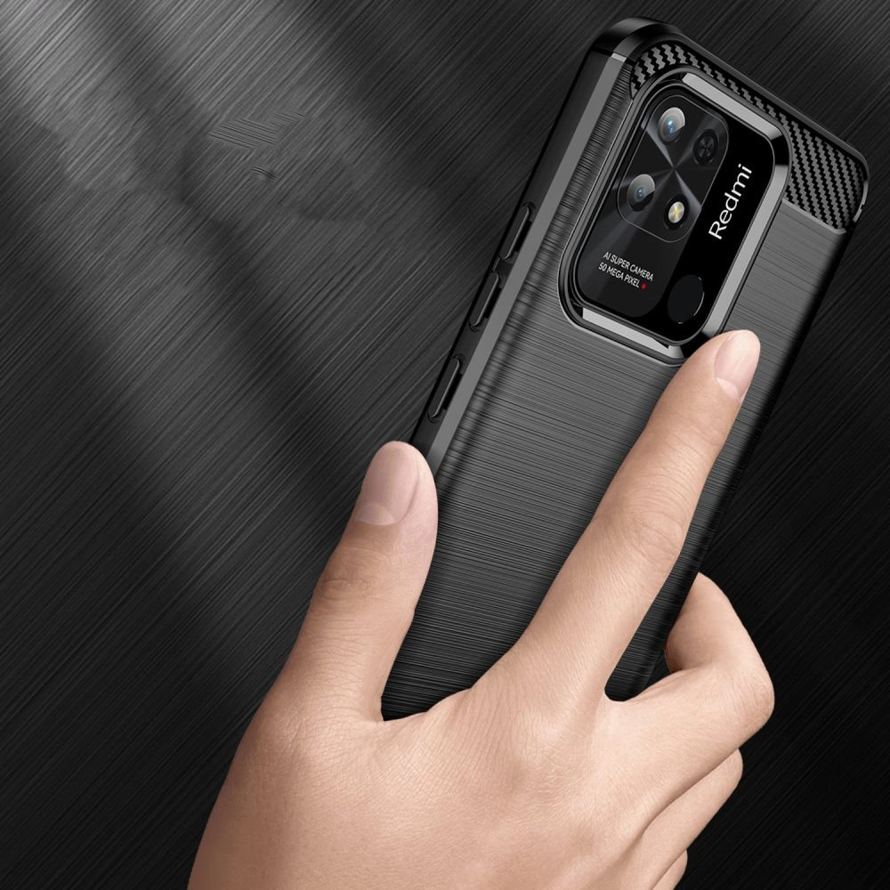 Hurtownia GSM - Etui Tech-Protect TPUCarbon Redmi 10C Černá - THP1004BLK - {ean13} - Hurt