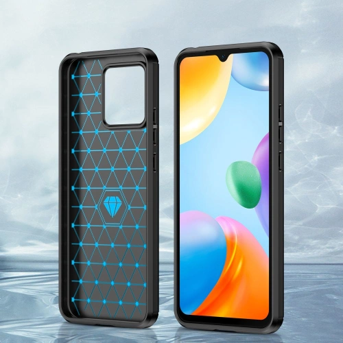 Etui Tech-Protect TPUCarbon Redmi 10C Black