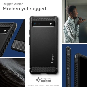 Hurtownia GSM - Case Spigen Rugged Armor Google Pixel 6a Matt Schwarz - SPN2237BLK - {ean13} - Hurt