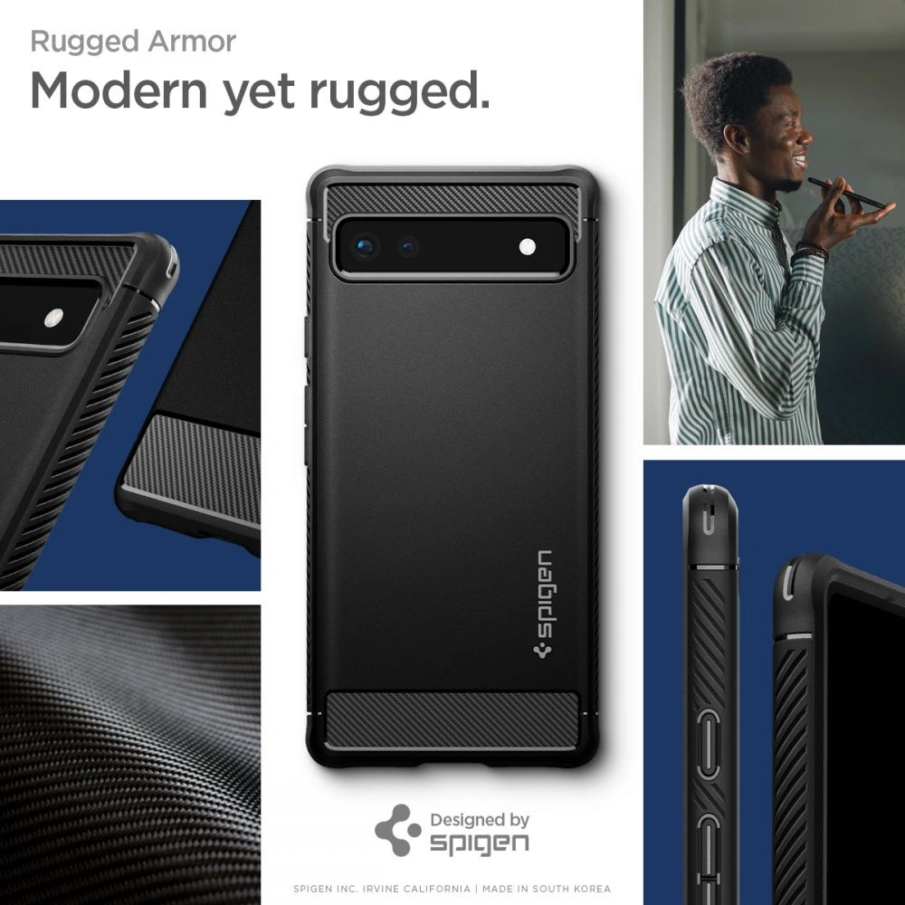 Hurtownia GSM - Etui Spigen Rugged Armor Google Pixel 6a Matná černá - SPN2237BLK - {ean13} - Hurt