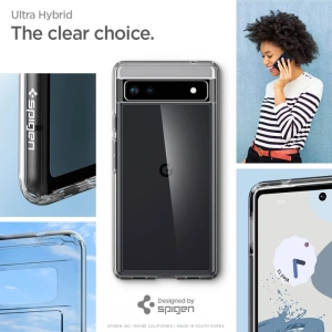 Hurtownia GSM - Case Spigen Ultra Hybrid Google Pixel 6a Crystal Clear - SPN2238CL - {ean13} - Hurt