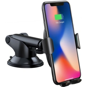 Automobilní gravitační držák Baseus s indukční nabíječkou Qi (černý)