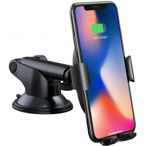 Samochodowy uchwyt grawitacyjny Baseus z ładowarką indukcyjną Qi (czarny)
