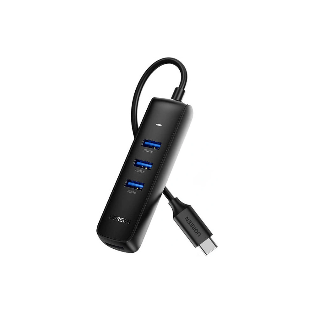 Hurtownia GSM - Adaptér UGREEN 5v1 USB-A na 3x USB 2.0 + RJ45 + USB-C (černý) - UGR1222BLK - {ean13} - Hurt