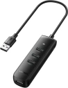 Hurtownia GSM - Adapter UGREEN 5w1 USB-A do 3x USB 2.0 + RJ45 + USB-C (czarny) - UGR1222BLK - {ean13} - Hurt