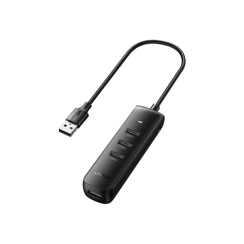 Hurtownia GSM - Adaptér UGREEN 5v1 USB-A na 3x USB 2.0 + RJ45 + USB-C (černý) - UGR1222BLK - {ean13} - Hurt