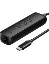 Hurtownia GSM - Adapter UGREEN 5w1 USB-A do 3x USB 2.0 + RJ45 + USB-C (czarny) - UGR1222BLK - {ean13} - Hurt