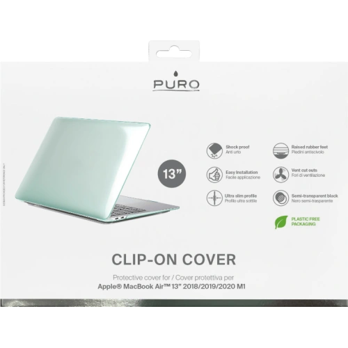 Etui PURO Clip On Apple MacBook Air 13 M1 2018-2023 (miętowy)