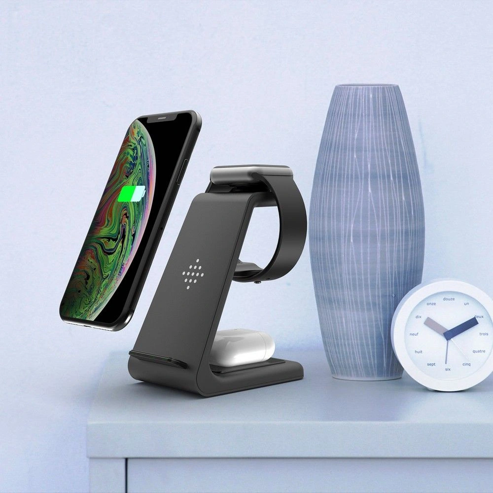 Hurtownia GSM - Bezdrátová nabíječka Tech-Protect A8 3in1 Wireless Charger Black - THP1028BLK - {ean13} - Hurt