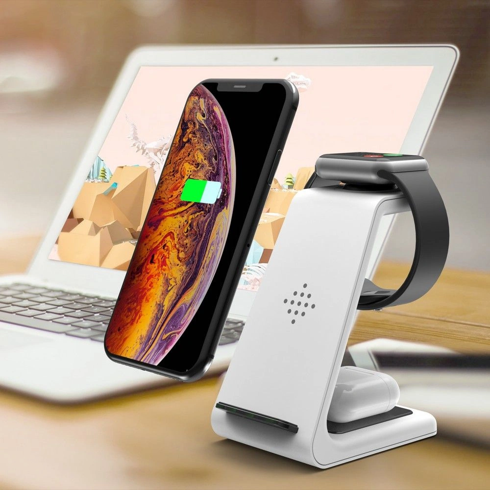 Hurtownia GSM - Bezdrátová nabíječka Tech-Protect A8 3in1 Wireless Charger White - THP1029WHT - {ean13} - Hurt