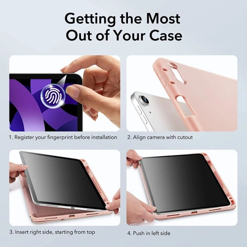 Etui ESR Rebound Pencil Apple iPad Air 10.9 2020/2022 (4. i 5. generacji) / iPad Air 11 2024 (6. generacji) Rose Gold