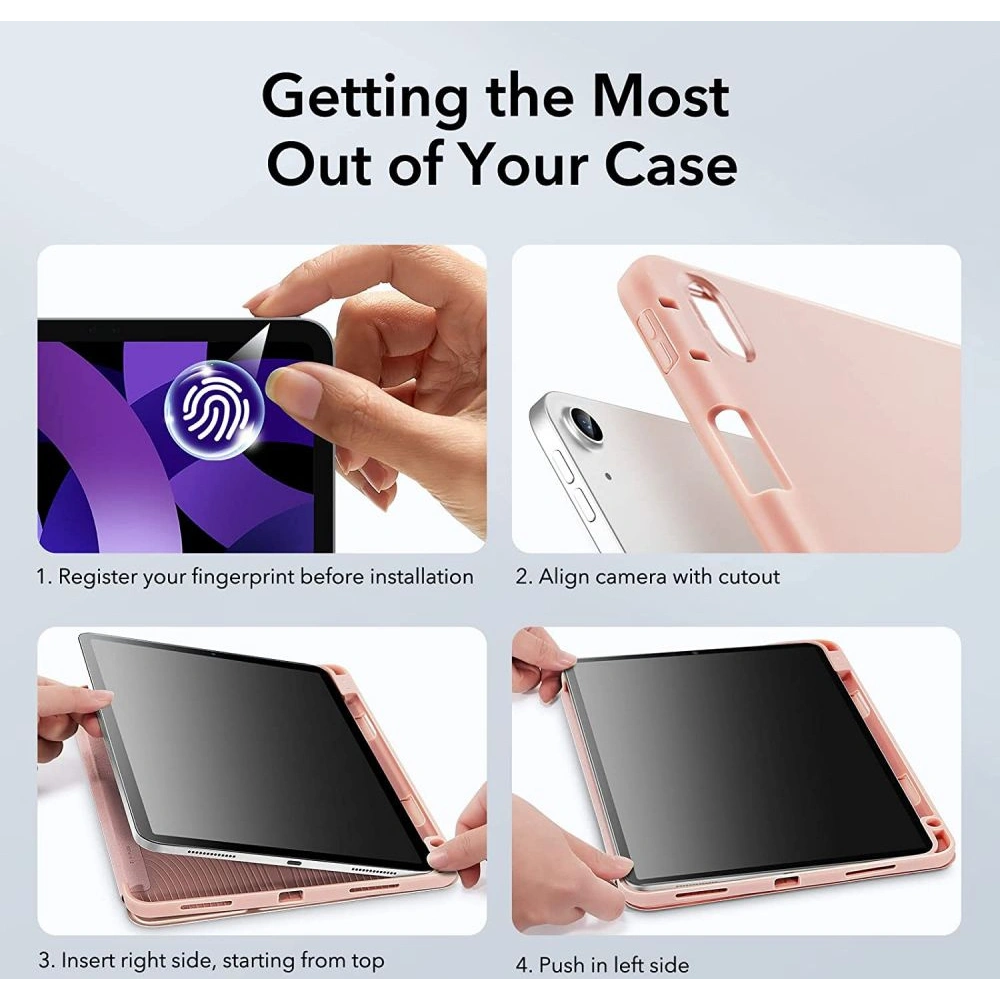 Hurtownia GSM - Etui ESR Rebound Pencil Apple iPad Air 10.9 2020/2022 (4. a 5. generace) / iPad Air 11 2024 (6. generace) Rose Gold - ESR494RS - {ean13} - Hurt