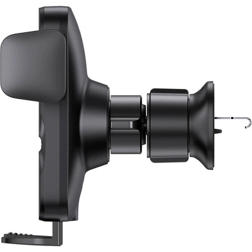 Samochodowy uchwyt grawitacyjny do kratki Baseus Wisdom z ładowarką indukcyjną Qi (czarny)