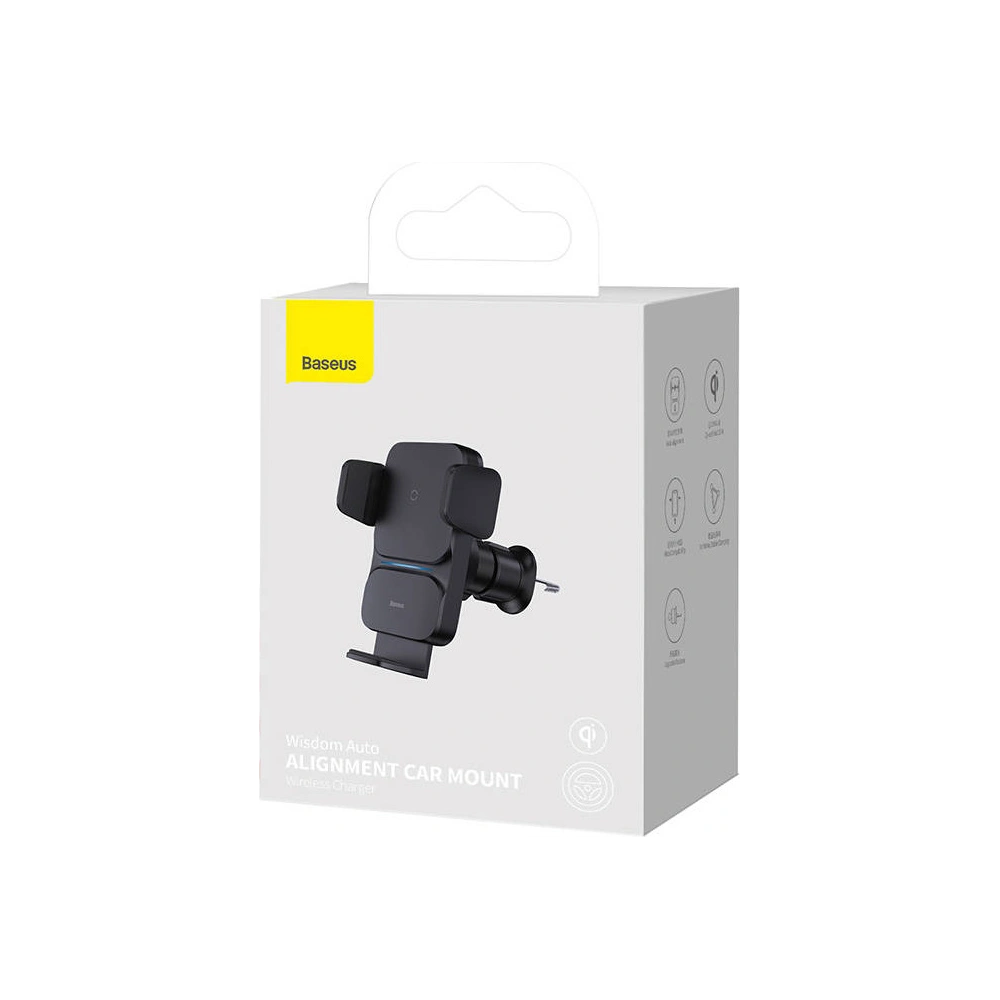 Wholesale Baseus Wisdom Car Gravity Mount with Wireless Charger Qi (black) - BSU3242BLK - {ean13} - Hurt