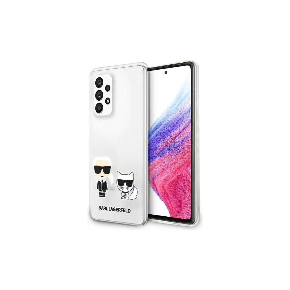 Hurtownia GSM - Etui Karl Lagerfeld KLHCA53CKTR Samsung Galaxy A53 5G hardcase bílý/white Transparent Karl & Choupette - KLD934WHT - {ean13} - Hurt