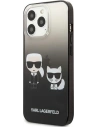 Hurtownia GSM - Etui Karl Lagerfeld KLHCP13LTGKCK Apple iPhone 13 Pro hardcase černý/black Gradient Ikonik Karl & Choupette - KLD935BLK - {ean13} - Hurt