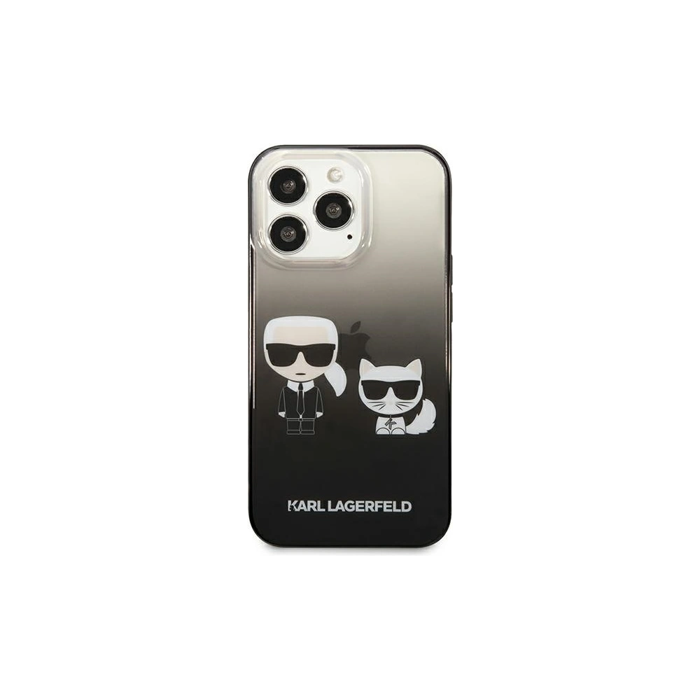Hurtownia GSM - Etui Karl Lagerfeld KLHCP13LTGKCK Apple iPhone 13 Pro hardcase černý/black Gradient Ikonik Karl & Choupette - KLD935BLK - {ean13} - Hurt