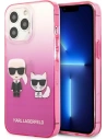 Wholesale Karl Lagerfeld KLHCP13LTGKCP Apple iPhone 13 Pro hardcase pink Gradient Ikonik Karl & Choupette - KLD936PNK - {ean13} - Hurt