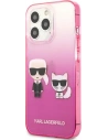 Hurtownia GSM - Case Karl Lagerfeld KLHCP13LTGKCP Apple iPhone 13 Pro Hardcase rosa/pink Gradient Ikonik Karl & Choupette - KLD936PNK - {ean13} - Hurt
