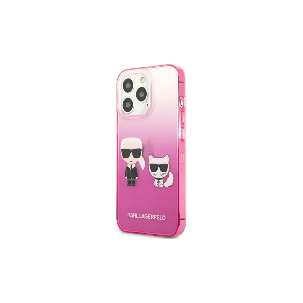 Hurtownia GSM - Etui Karl Lagerfeld KLHCP13LTGKCP Apple iPhone 13 Pro hardcase růžový/pink Gradient Ikonik Karl & Choupette - KLD936PNK - {ean13} - Hurt