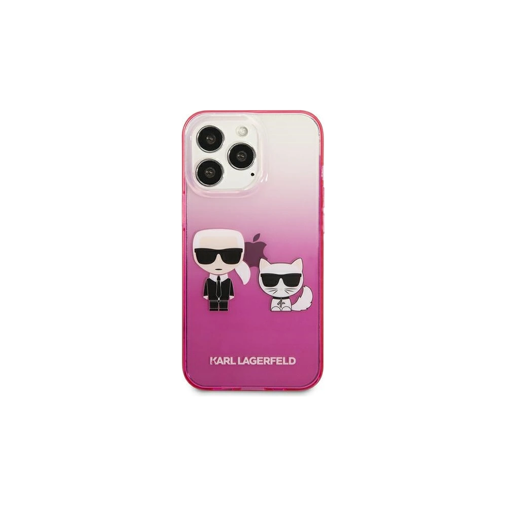 Hurtownia GSM - Etui Karl Lagerfeld KLHCP13LTGKCP Apple iPhone 13 Pro hardcase růžový/pink Gradient Ikonik Karl & Choupette - KLD936PNK - {ean13} - Hurt