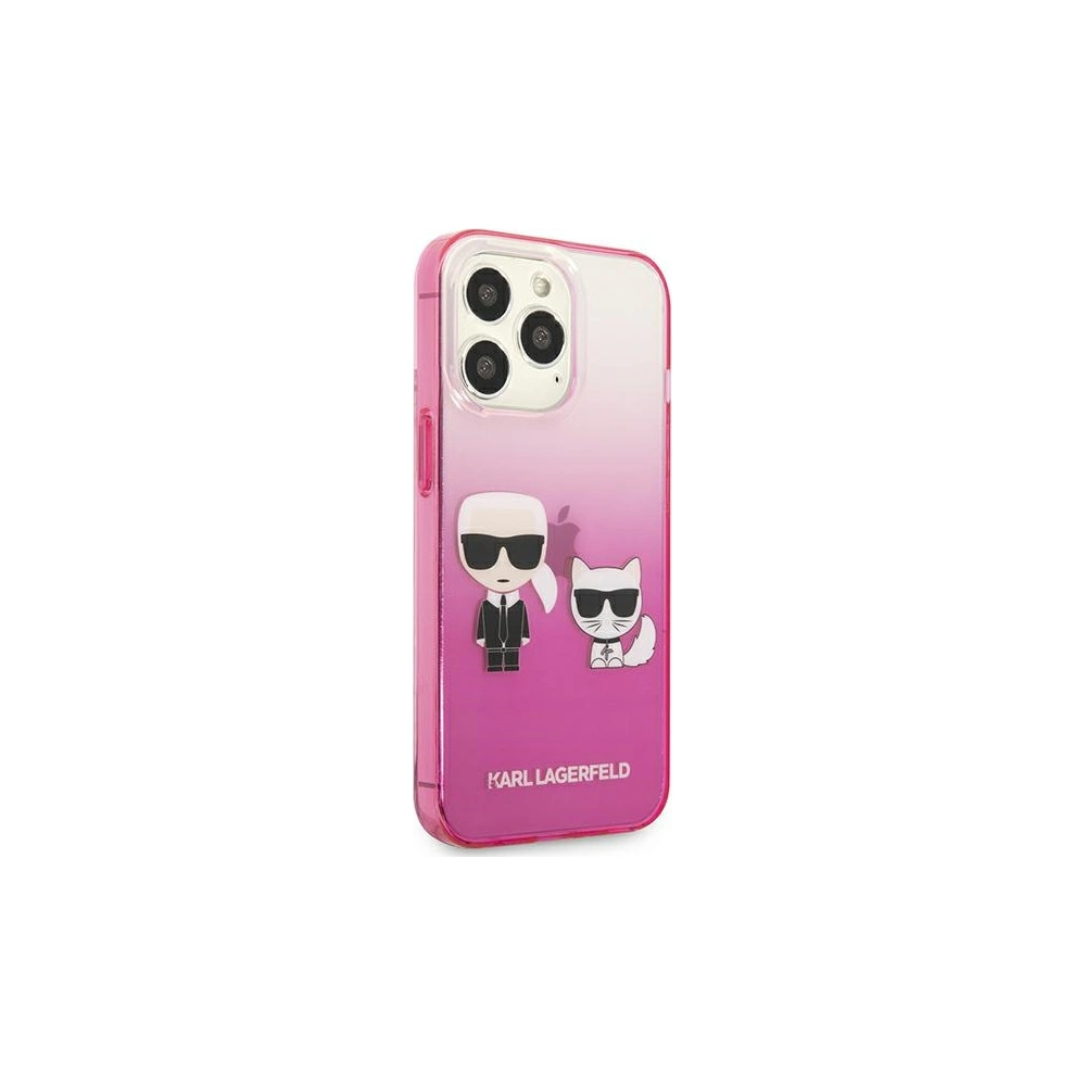 Hurtownia GSM - Etui Karl Lagerfeld KLHCP13LTGKCP Apple iPhone 13 Pro hardcase růžový/pink Gradient Ikonik Karl & Choupette - KLD936PNK - {ean13} - Hurt
