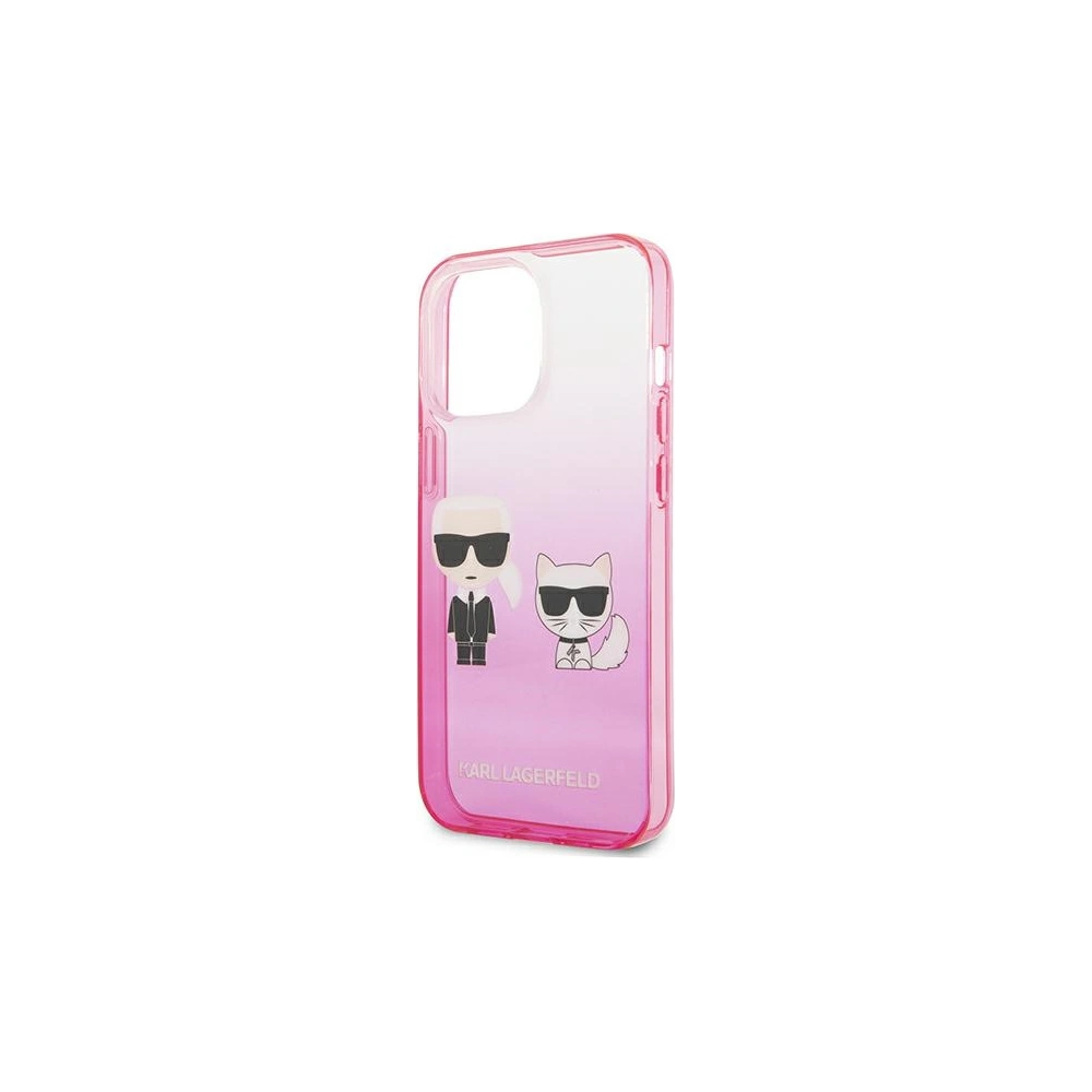 Hurtownia GSM - Etui Karl Lagerfeld KLHCP13LTGKCP Apple iPhone 13 Pro hardcase růžový/pink Gradient Ikonik Karl & Choupette - KLD936PNK - {ean13} - Hurt