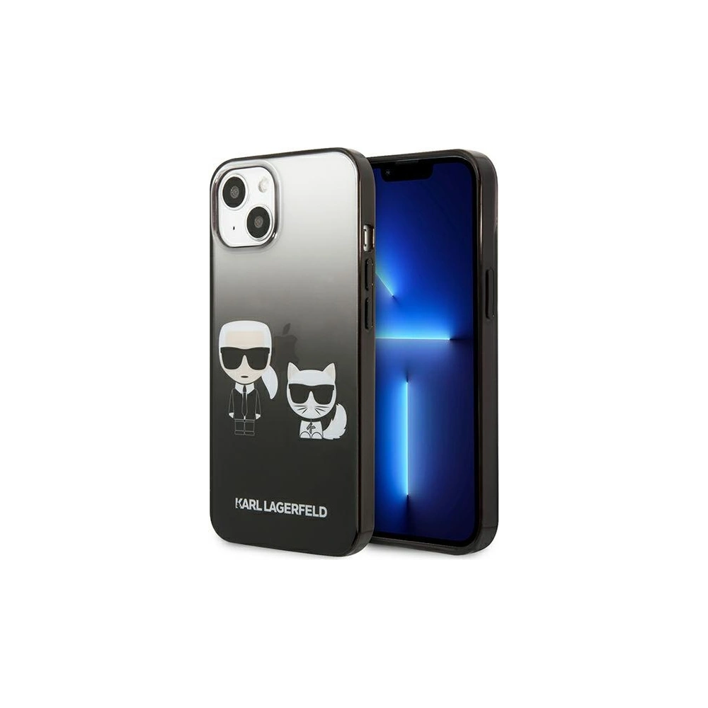 Hurtownia GSM - Etui Karl Lagerfeld KLHCP13MTGKCK Apple iPhone 13 hardcase černý/black Gradient Ikonik Karl & Choupette - KLD937BLK - {ean13} - Hurt