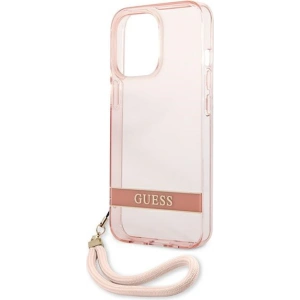 Etui Guess GUHCP13LHTSGSP Apple iPhone 13 Pro różowy/pink hardcase Translucent Stap