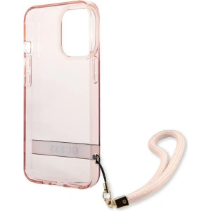 Etui Guess GUHCP13LHTSGSP Apple iPhone 13 Pro różowy/pink hardcase Translucent Stap