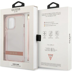 Etui Guess GUHCP13LHTSGSP Apple iPhone 13 Pro różowy/pink hardcase Translucent Stap