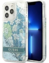 Case Guess GUHCP13LLFLSN Apple iPhone 13 Pro grün/hardcase Flower Liquid Glitter