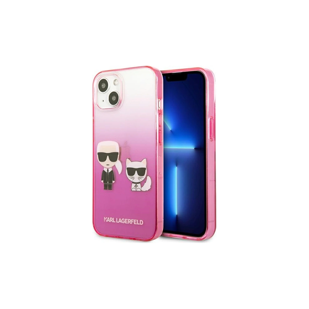 Hurtownia GSM - Etui Karl Lagerfeld KLHCP13MTGKCP Apple iPhone 13 hardcase růžový/pink Gradient Ikonik Karl & Choupette - KLD938PNK - {ean13} - Hurt