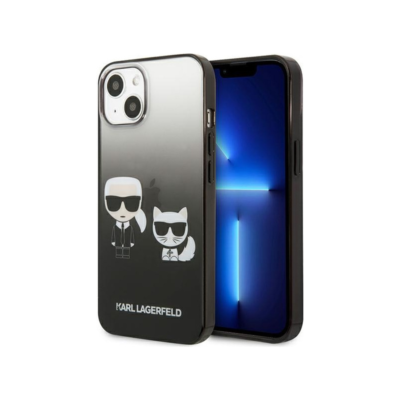 Hurtownia Karl Lagerfeld - 3666339049249 - KLD939BLK - Etui Karl Lagerfeld KLHCP13STGKCK Apple iPhone 13 mini hardcase czarny/black Gradient Ikonik Karl & Choupette - B2B homescreen