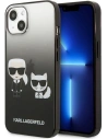Karl Lagerfeld KLHCP13STGKCK Apple iPhone 13 mini hardcase black Gradient Ikonik Karl & Choupette