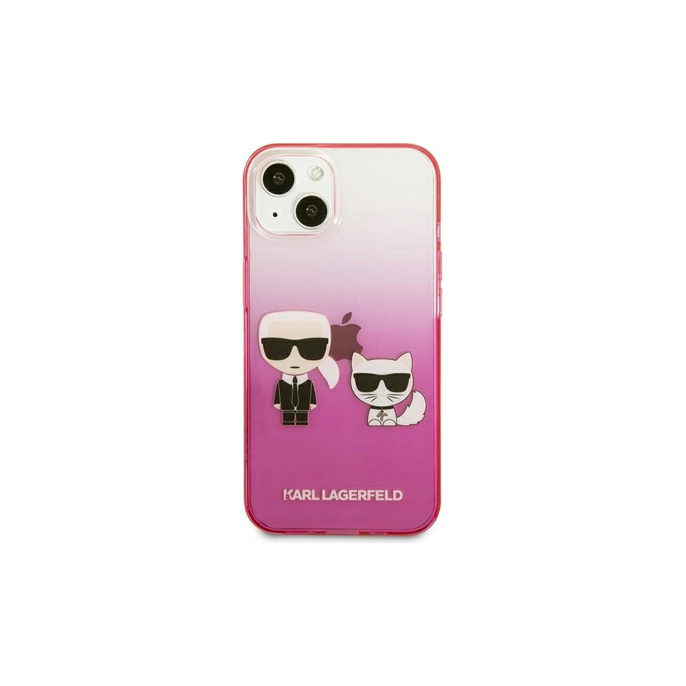Hurtownia GSM - Etui Karl Lagerfeld KLHCP13STGKCP Apple iPhone 13 mini hardcase růžový/pink Gradient Ikonik Karl & Choupette - KLD940PNK - {ean13} - Hurt