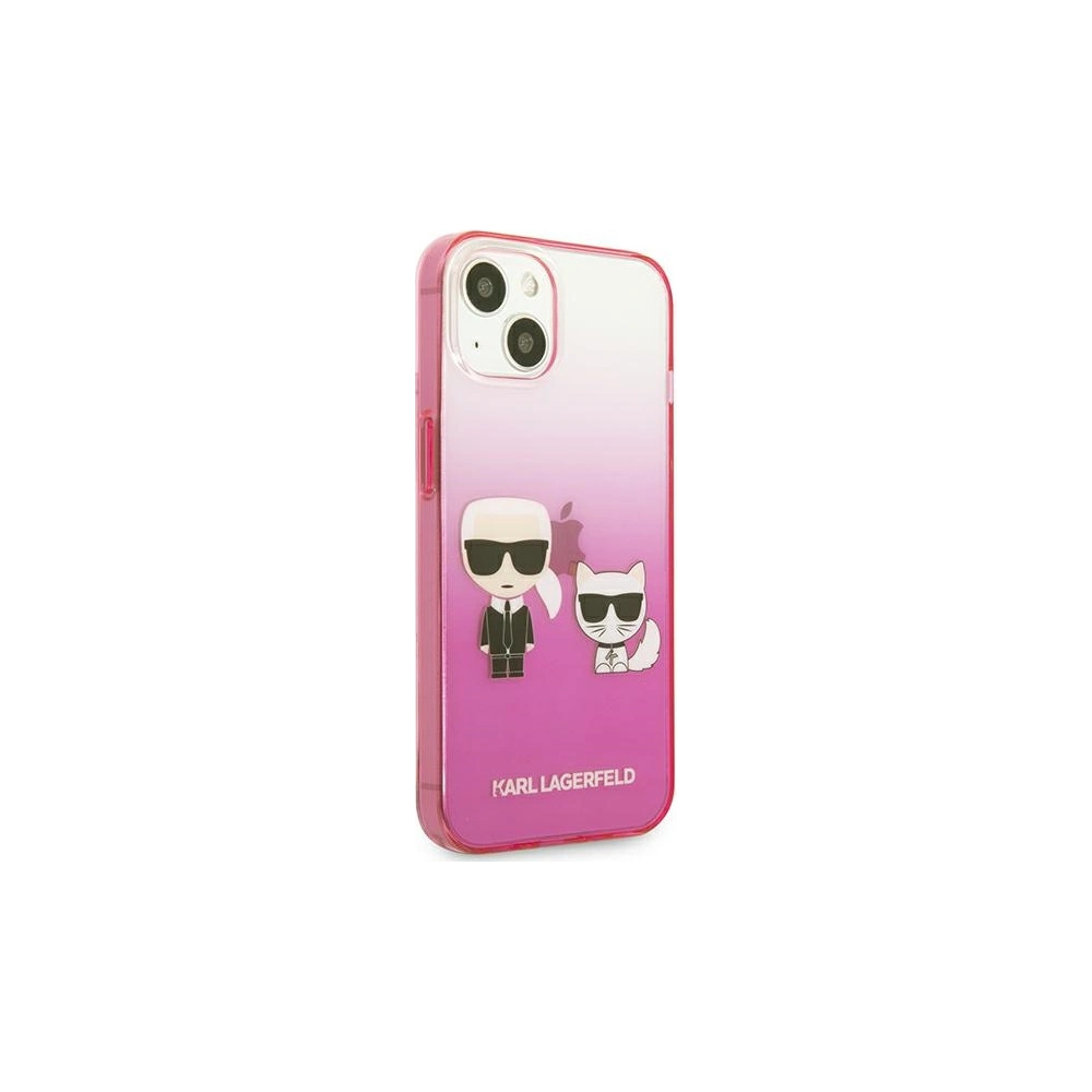 Hurtownia GSM - Etui Karl Lagerfeld KLHCP13STGKCP Apple iPhone 13 mini hardcase růžový/pink Gradient Ikonik Karl & Choupette - KLD940PNK - {ean13} - Hurt