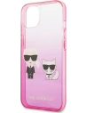 Hurtownia GSM - Etui Karl Lagerfeld KLHCP13STGKCP Apple iPhone 13 mini hardcase różowy/pink Gradient Ikonik Karl & Choupette - KLD940PNK - {ean13} - Hurt