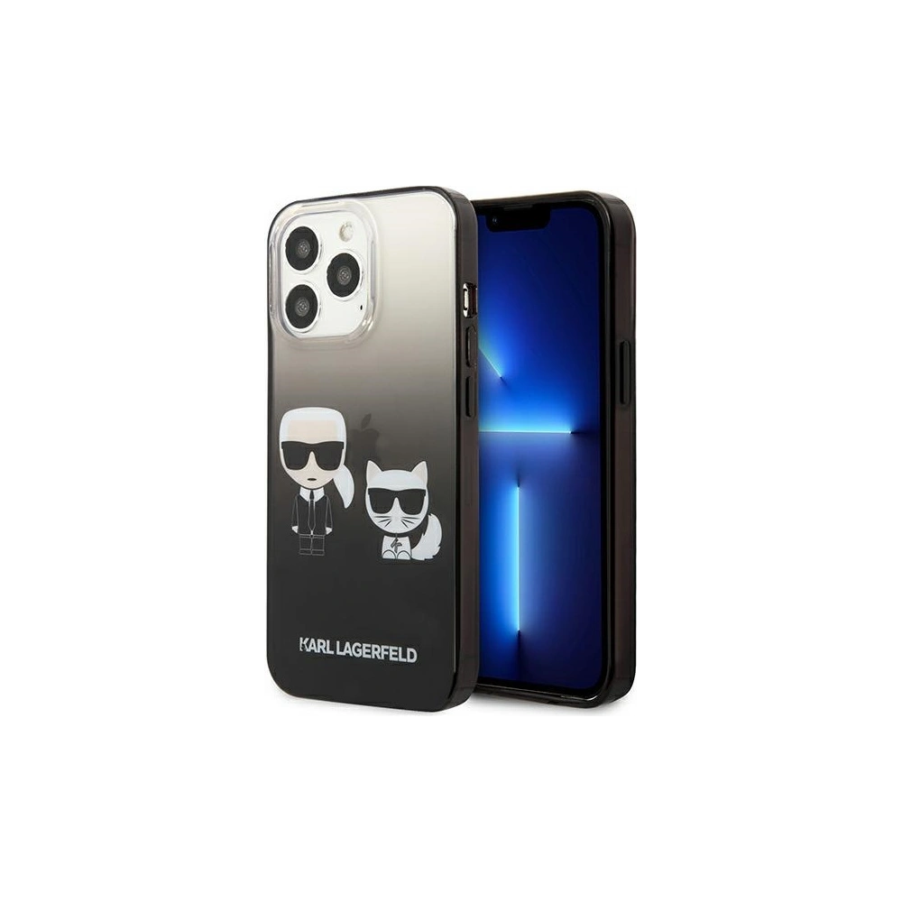Hurtownia GSM - Etui Karl Lagerfeld KLHCP13XTGKCK Apple iPhone 13 Pro Max hardcase černý/black Gradient Ikonik Karl & Choupette - KLD941BLK - {ean13} - Hurt