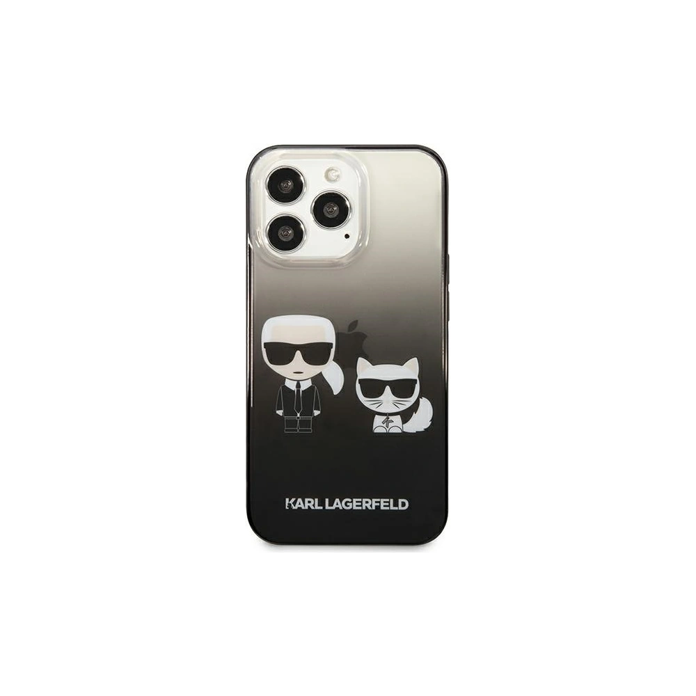 Hurtownia GSM - Etui Karl Lagerfeld KLHCP13XTGKCK Apple iPhone 13 Pro Max hardcase černý/black Gradient Ikonik Karl & Choupette - KLD941BLK - {ean13} - Hurt