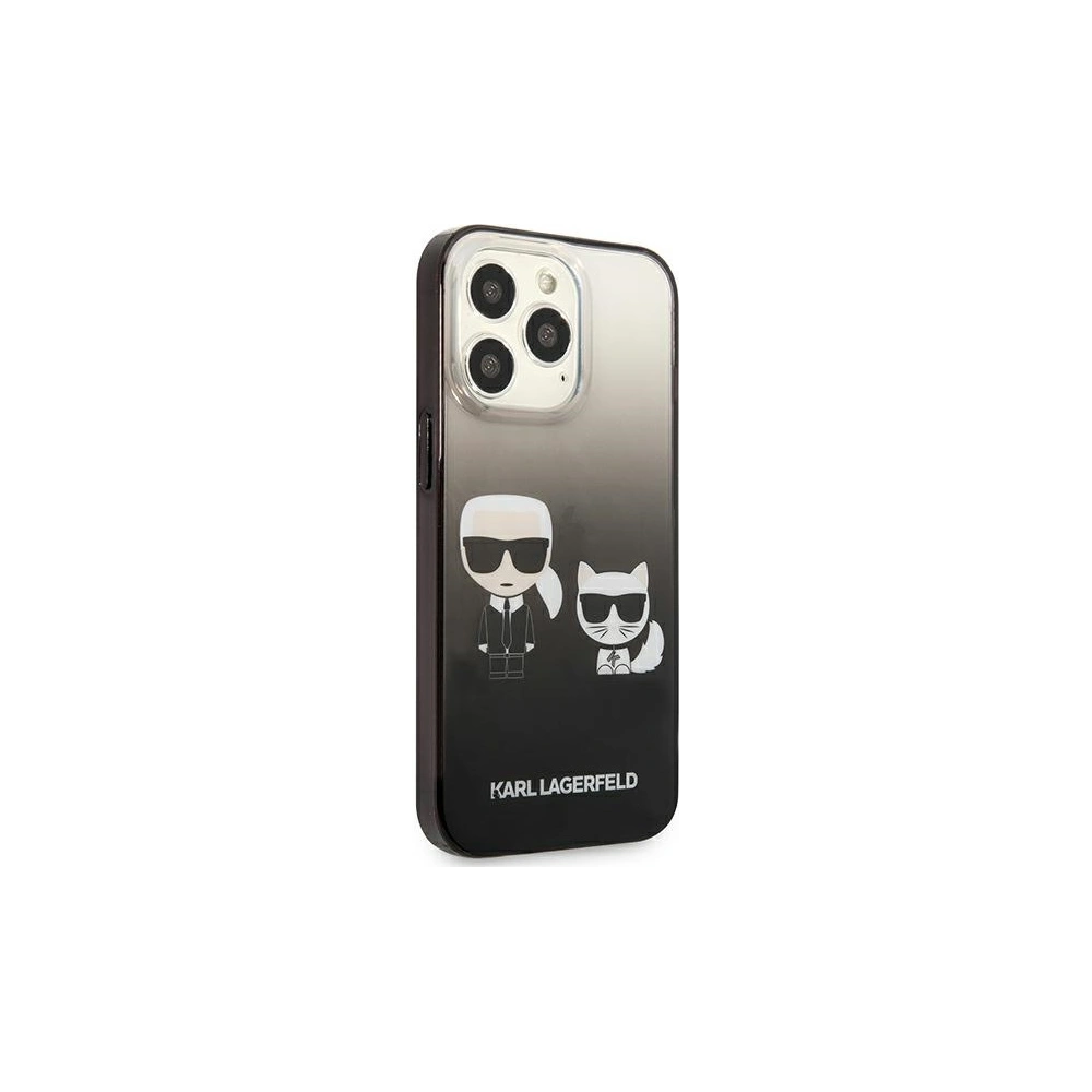 Hurtownia GSM - Etui Karl Lagerfeld KLHCP13XTGKCK Apple iPhone 13 Pro Max hardcase černý/black Gradient Ikonik Karl & Choupette - KLD941BLK - {ean13} - Hurt