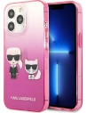 Etui Karl Lagerfeld KLHCP13XTGKCP Apple iPhone 13 Pro Max hardcase różowy/pink Gradient Ikonik Karl & Choupette