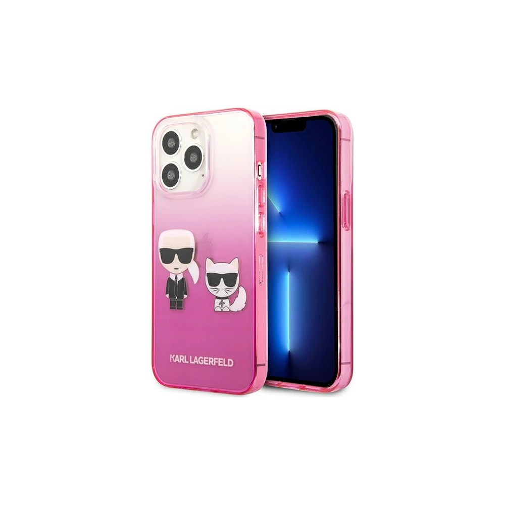 Hurtownia GSM - Etui Karl Lagerfeld KLHCP13XTGKCP Apple iPhone 13 Pro Max hardcase růžový/pink Gradient Ikonik Karl & Choupette - KLD942PNK - {ean13} - Hurt