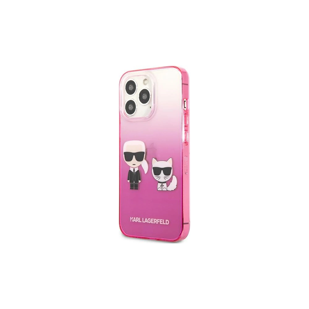 Hurtownia GSM - Etui Karl Lagerfeld KLHCP13XTGKCP Apple iPhone 13 Pro Max hardcase růžový/pink Gradient Ikonik Karl & Choupette - KLD942PNK - {ean13} - Hurt