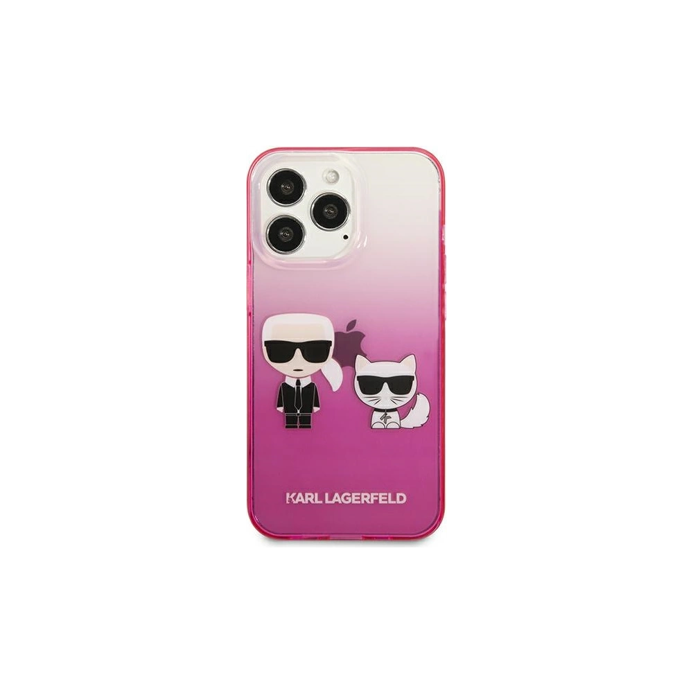 Hurtownia GSM - Etui Karl Lagerfeld KLHCP13XTGKCP Apple iPhone 13 Pro Max hardcase růžový/pink Gradient Ikonik Karl & Choupette - KLD942PNK - {ean13} - Hurt
