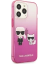 Hurtownia GSM - Etui Karl Lagerfeld KLHCP13XTGKCP Apple iPhone 13 Pro Max hardcase růžový/pink Gradient Ikonik Karl & Choupette - KLD942PNK - {ean13} - Hurt
